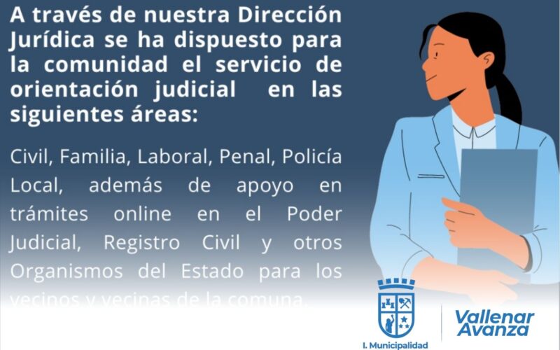 MUNICIPALIDAD DE VALLENAR DISPONE DE ORIENTACIÓN JURÍDICA PARA VECINOS Y VECINAS DE LA COMUNA