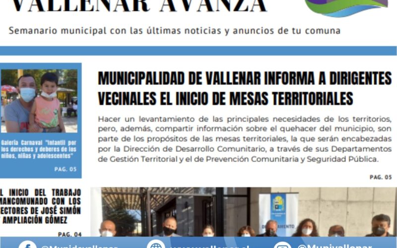 Semanario Municipal “Contigo, Vallenar Avanza” N°7