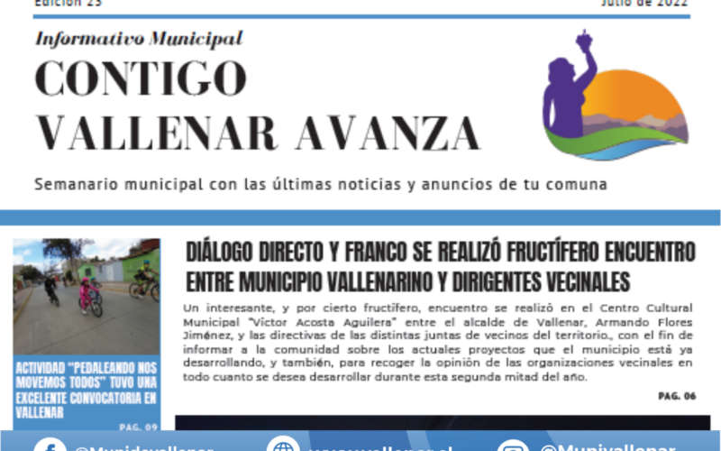 Semanario Municipal “Contigo, Vallenar Avanza” N°23