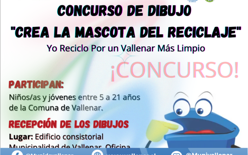 Concurso de Dibujo “Crea la mascota de Reciclaje” Yo reciclo por un Vallenar mas Limpio