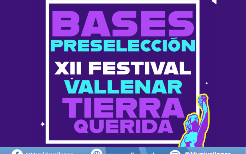 Bases para Preselección “Festival de la canción buscando la mejor voz para Vallenar”