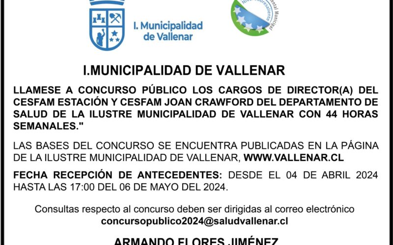 CONCURSO PUBLICO DIRECTORES 2024 -2027