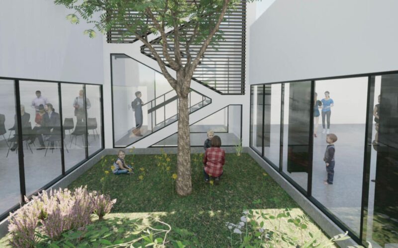 CON UN 60% DE AVANCE CONTINÚA A TODA MARCHA CONSTRUCCIÓN DEL CENTRO COMUNITARIO DIGNIDAD