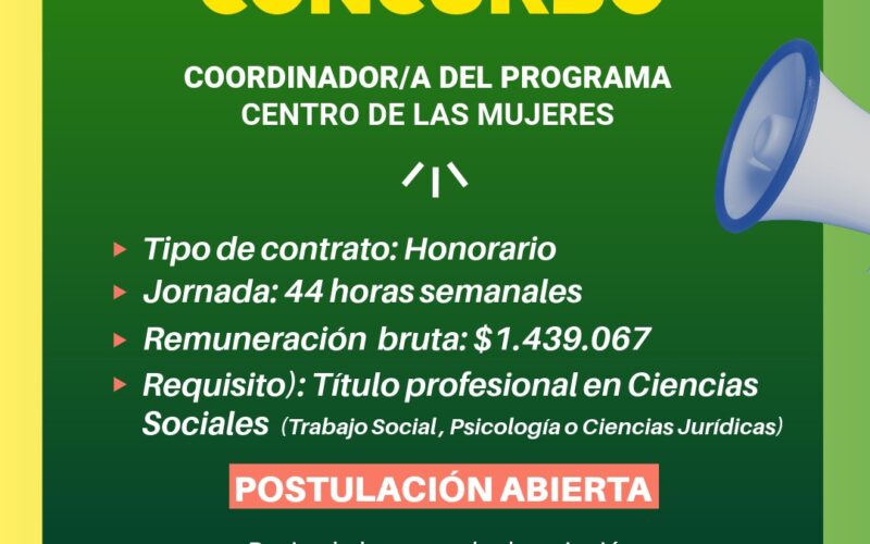 ¡LLAMADO PÚBLICO A CONCURSO!