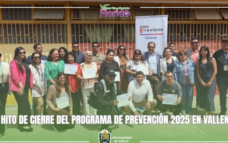 HITO DE CIERRE DEL PROGRAMA DE PREVENCIÓN 2025 EN VALLENAR